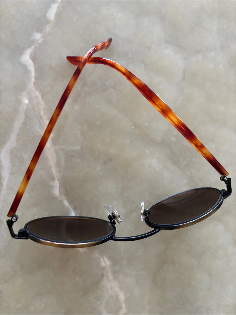 Revo Classic Round Men's Sunglasses in Brown Tortoise